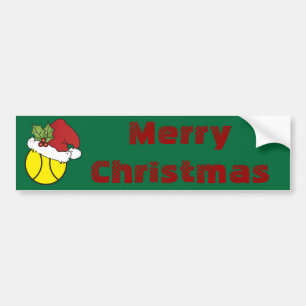 Merry Christmas Tennis Bumper Sticker