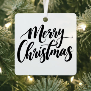 Merry Christmas Text Ornament