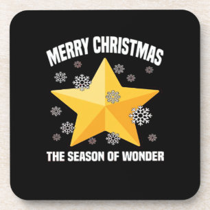 MERRY CHRISTMAS - THE SEASON OF WONDER Star and S Coaster