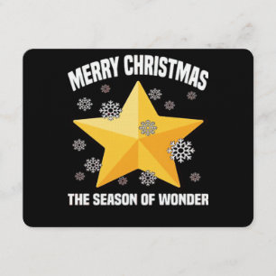 MERRY CHRISTMAS - THE SEASON OF WONDER Star and S Invitation