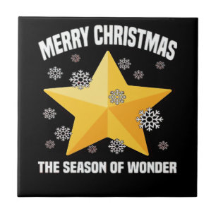 MERRY CHRISTMAS - THE SEASON OF WONDER Star and S Tile