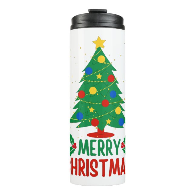 Merry Christmas Thermal Tumbler (Front)