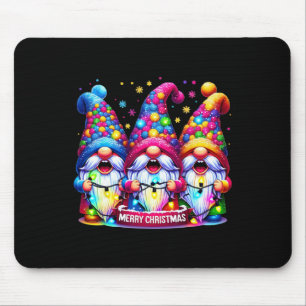 Merry Christmas Three Gnomes Xmas Family Men Women Mouse Mat