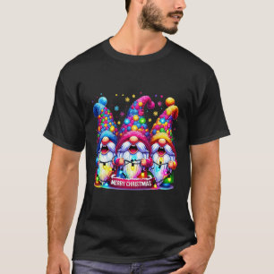 Merry Christmas Three Gnomes Xmas Family Men Women T-Shirt