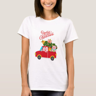 Merry Christmas Three Little Piggys T-Shirt