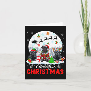 Merry Christmas Three Santa Elf Reindeer Cane Cors Card