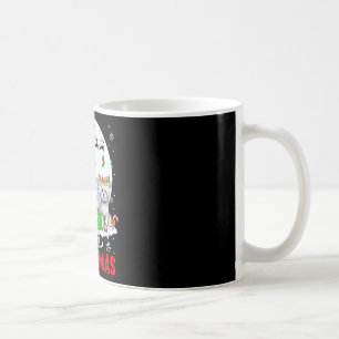 Merry Christmas Three Santa Elf Reindeer Malteses  Coffee Mug