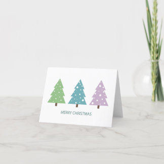 Merry Christmas Three Trees Christmas Card