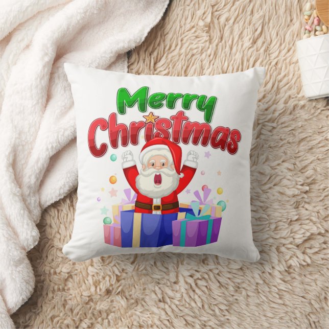 MERRY CHRISTMAS THROW PILLOW (Blanket)