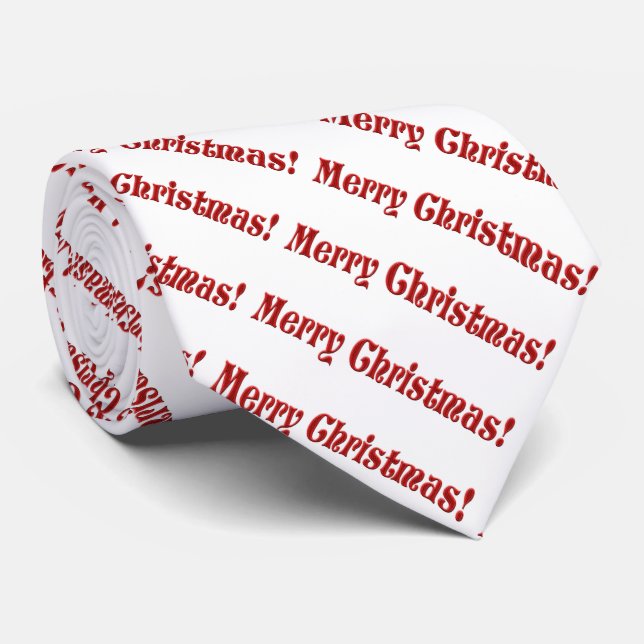 Merry Christmas Tie (Rolled)