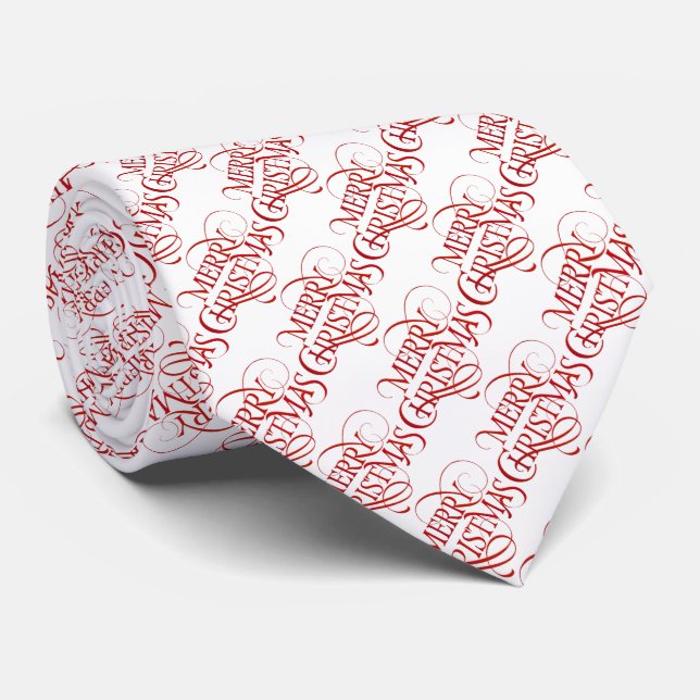 Merry Christmas Tie (Rolled)