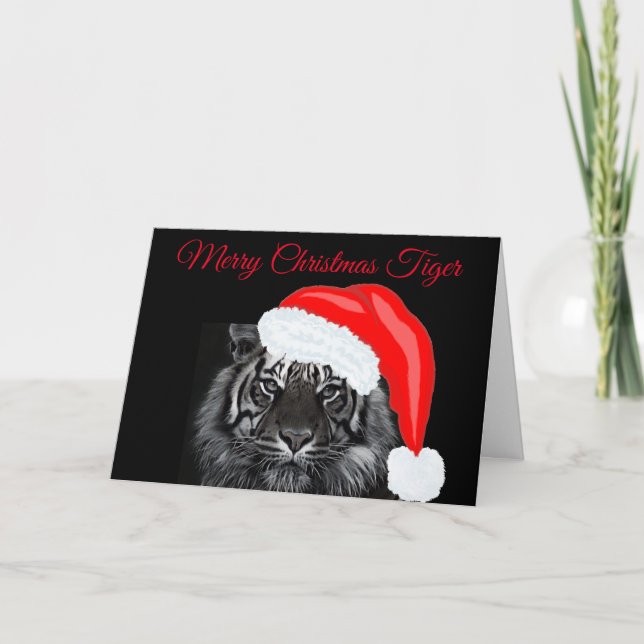 Merry Christmas Tiger Card (Front)