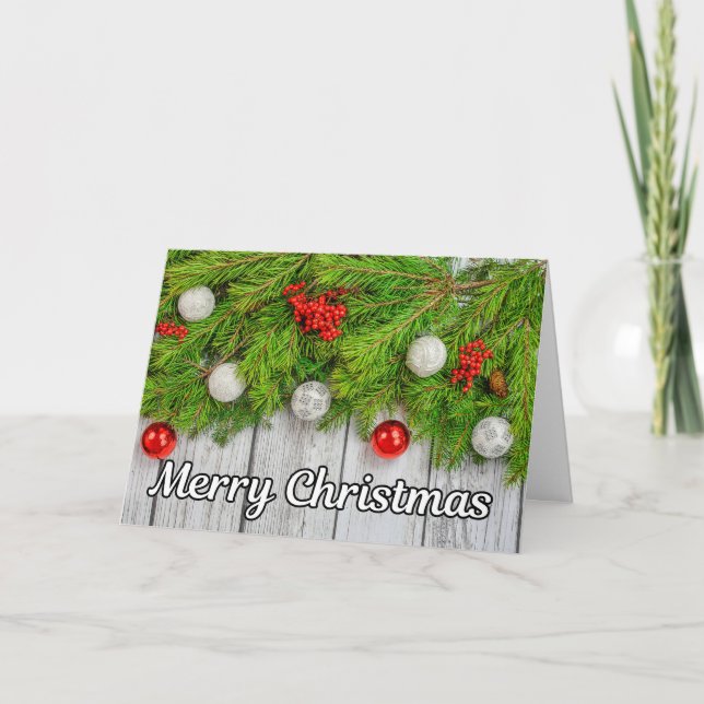 Merry Christmas & 'Tis The Seasons Holiday Card (Front)