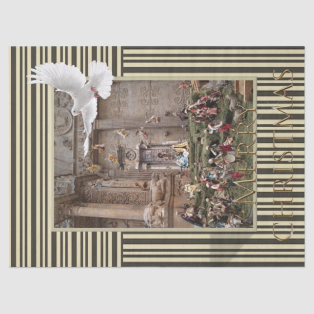 Merry Christmas Tissue Paper Jesus Nativity (Front)