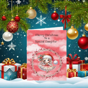 Merry Christmas to a Special Daughter Red Dress Card
