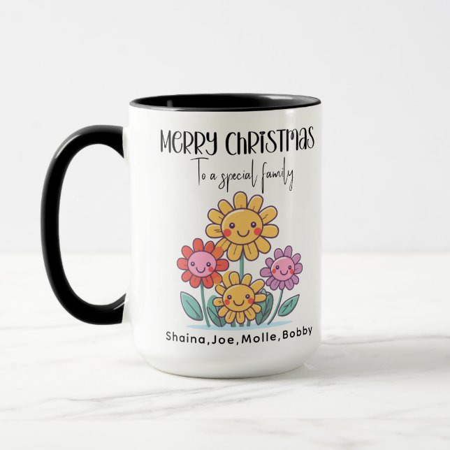 Merry Christmas to a Special Family cute Mug (Left)