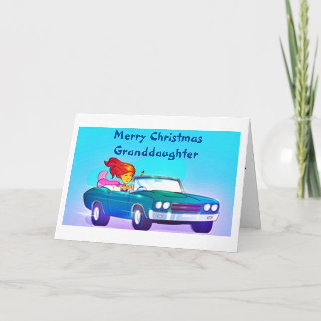 MERRY CHRISTMAS TO A SPECIAL GRANDDAUGHTER HOLIDAY CARD (Front)