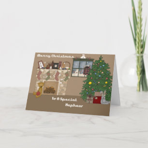 Merry Christmas To A Special Nephew Holiday Card