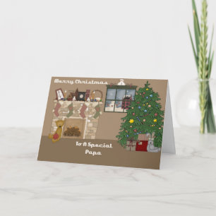 Merry Christmas To A Special Papa Holiday Card