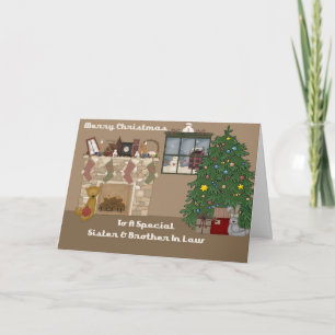 Merry Christmas To A Special Sister Brother In Law Holiday Card