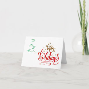 MERRY CHRISTMAS TO A SPECIAL "TWIN" CARD