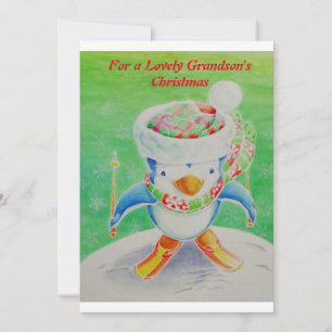 Merry Christmas to a sweet grandson. Thank You Card
