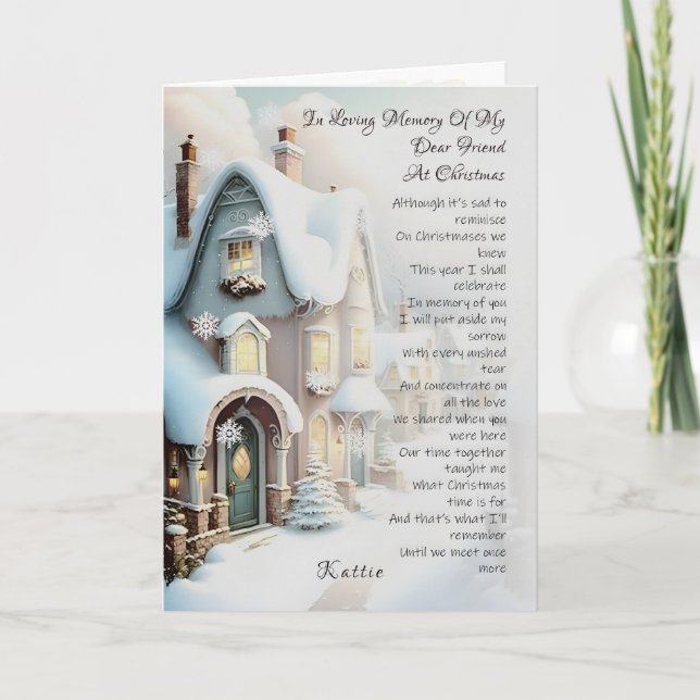 Merry Christmas to a Very Special Friend Christmas Card (Front)