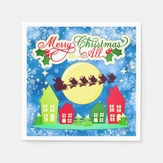 Merry Christmas To All Napkin (Front)