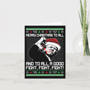 Merry Christmas To All Santa Trump President Ugly Card