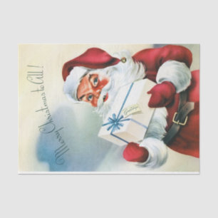Merry Christmas to All (Vintage Santa Claus) Tissue Paper