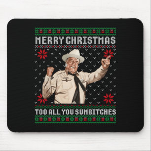 Merry Christmas To All You Sumes Ugly Sweater Vint Mouse Mat