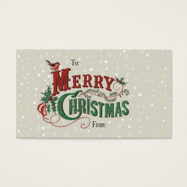 Merry Christmas "To and From" card (Front)