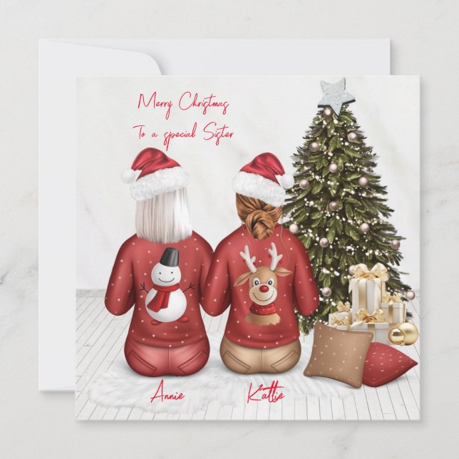 Merry Christmas to Best Friend Christmas Card (Front)