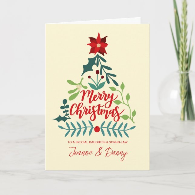 Merry Christmas to Daughter and Son-In-Law Card (Front)