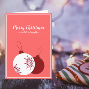 Merry Christmas To Daughter Simple Graphics Card