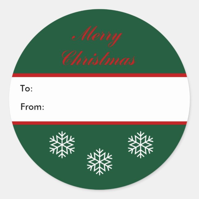 Merry Christmas to/from Label (Front)