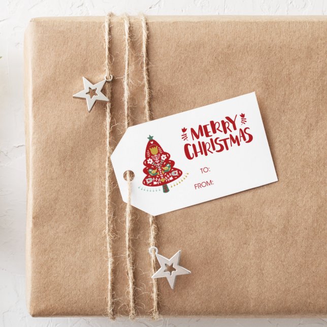 Merry Christmas TO/FROM Tree Gift Tag (Creator Uploaded)