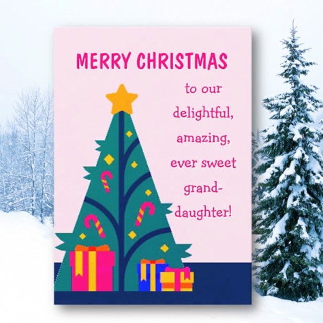Merry Christmas to granddaughter card (Creator Uploaded)