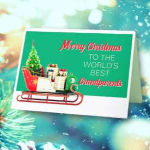 Merry Christmas to grandparents greeting Card