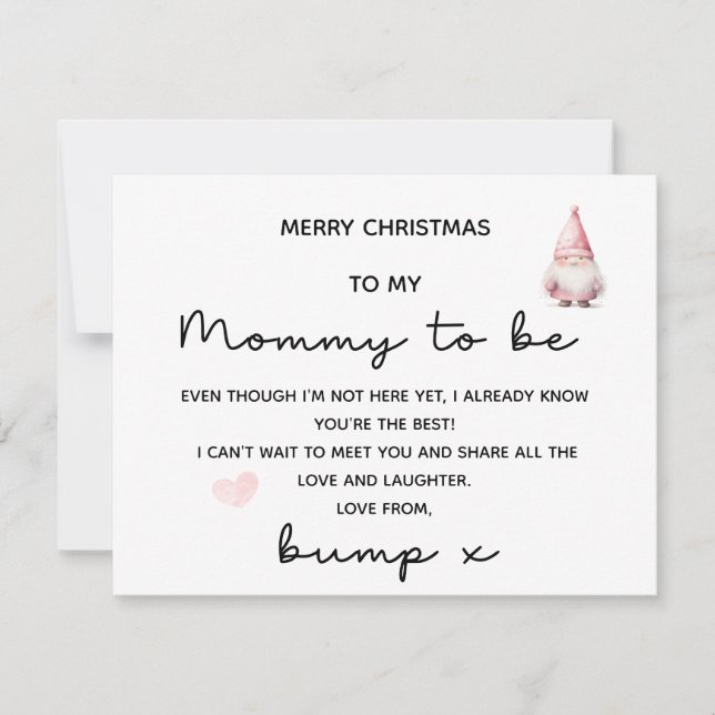 MERRY CHRISTMAS TO MOMMY TO BE FROM BUMP CARD (Front)