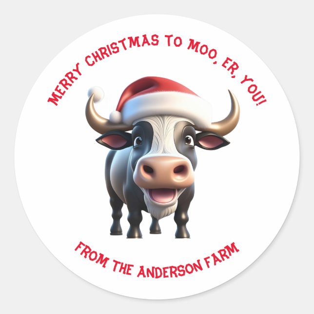 Merry Christmas to Moo Labels (Front)