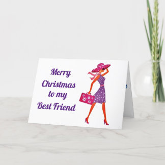 MERRY CHRISTMAS TO MY BEST FRIEND HOLIDAY CARD