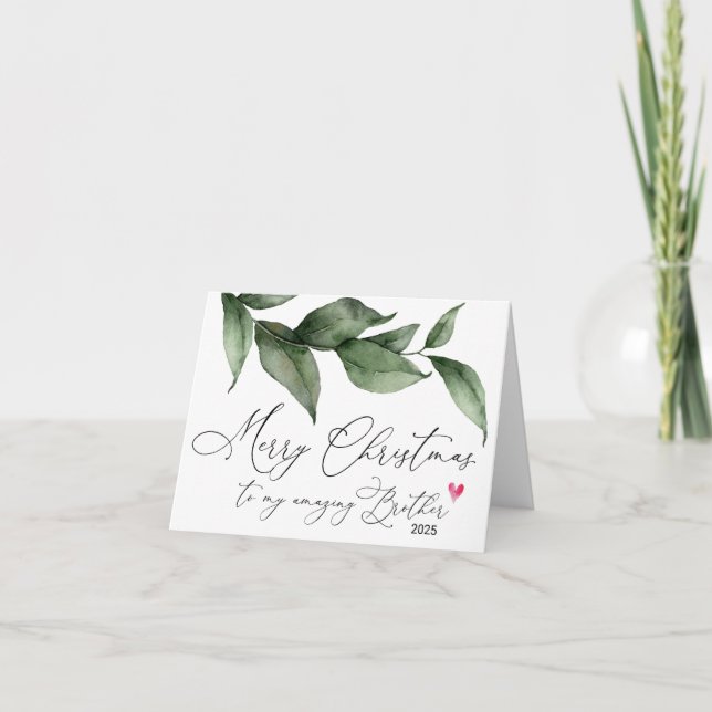 Merry Christmas to My Brother Gift from Sister Card (Front)