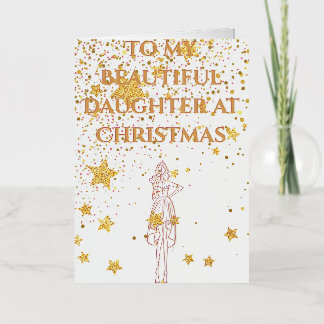 Merry Christmas to my Daughter Foil Greeting Card