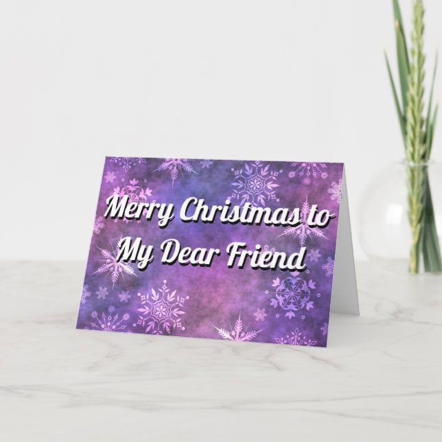 Merry Christmas to My Dear Friend Personalised Holiday Card (Front)