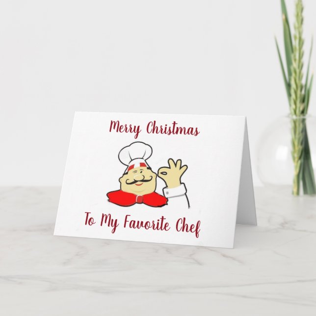 MERRY CHRISTMAS TO MY ***FAVORITE CHEF*** HOLIDAY CARD (Front)