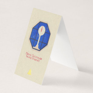 Merry Christmas To My Friend Japanese Woodcut