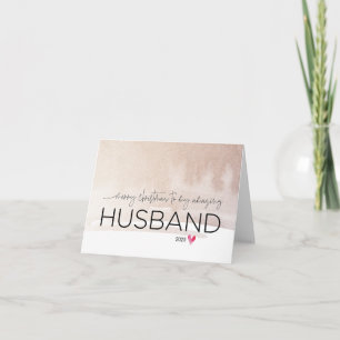 Merry Christmas to My Husband From Wife Cute Xmas  Card