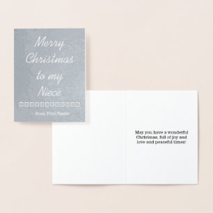 "Merry Christmas to my Niece" Card