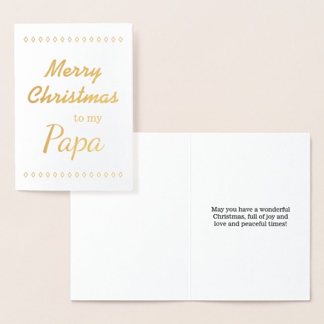 "Merry Christmas to my Papa" Card (Display)